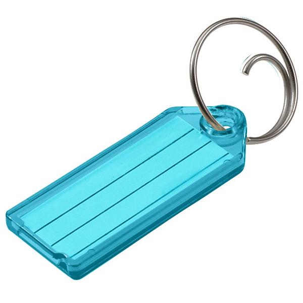 Oval Metal Key Ring Tag - 1.3 x 2.3